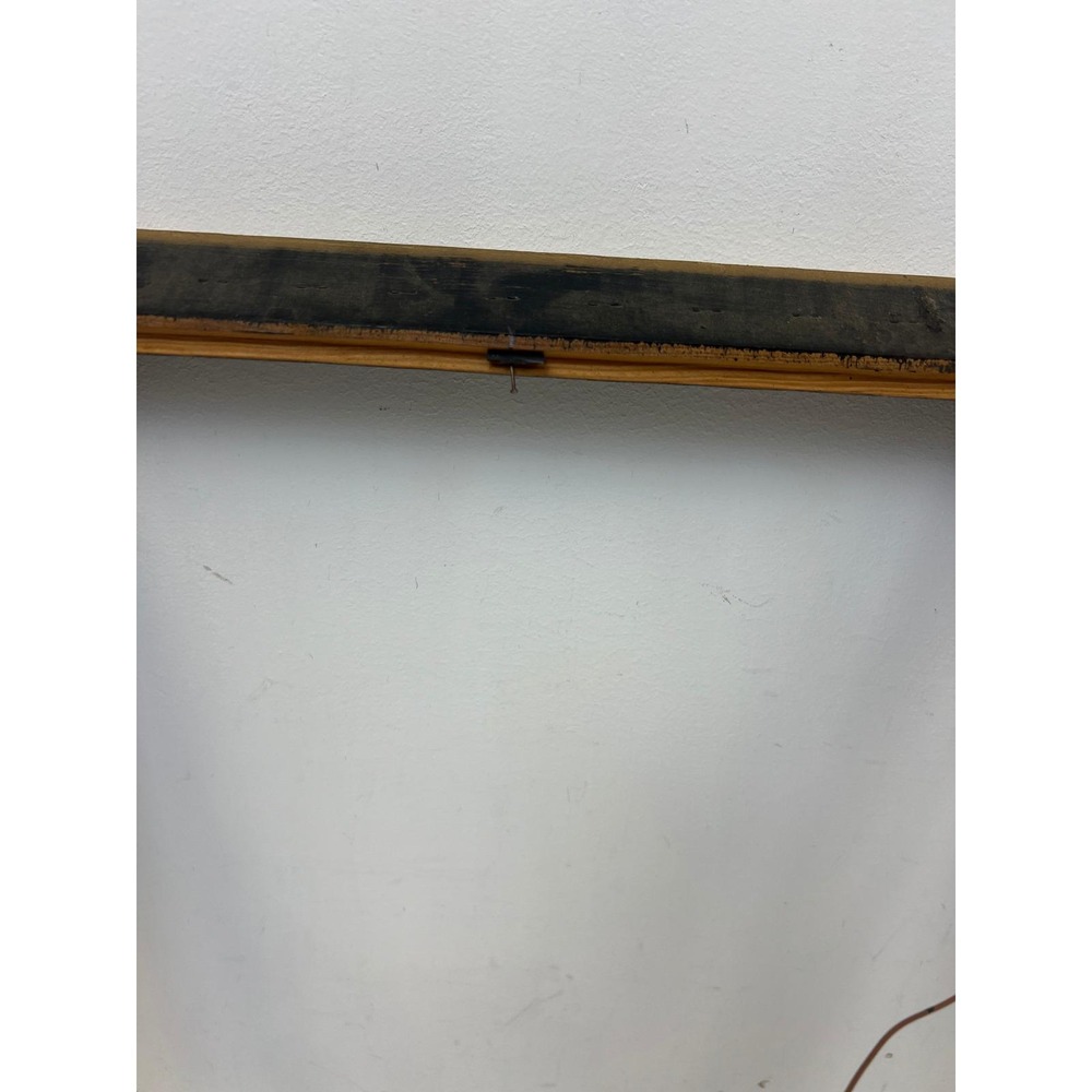Vintage Wood Picture Frame 16x20 Black Gold Mid Century Wooden Carved Wall Art - Picture 15 of 16